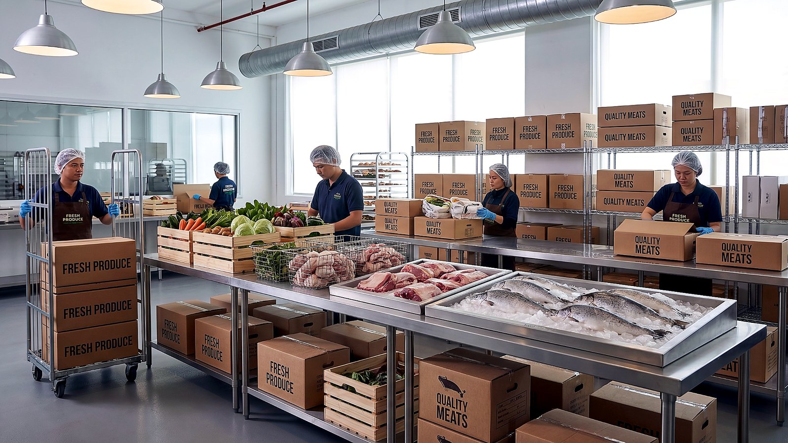 Operación de abastecimiento de alimentos para restaurantes